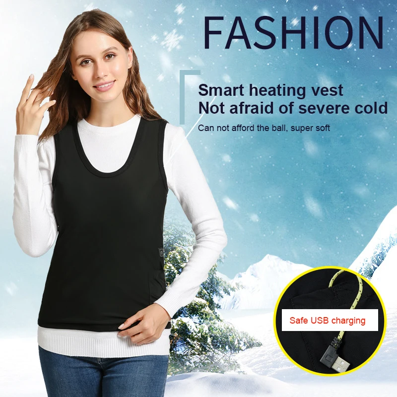 5PCS Lightweight Outdoor Heated Heating Vest Hiking Clothing USB Charging Intelligent Electric Heated Vest Heating