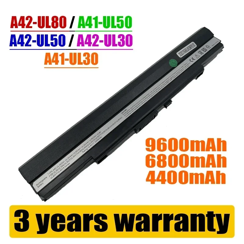 

Laptop Battery for Asus A41-UL50 A42-UL50 UL30 UL30A UL80A UL50 UL50A UL80V UL80 UL30A-X2 UL30A-A1 UL80VS UL50Vg U35JC