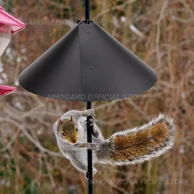 12 Hüvelyk Hüvelykes Ütésgátló Mókus Terelőlemez Összecsukható Függő Lapperfajtás Köré Tekercselés A Mókusálló Terelőlapok Kerti Dekorációja Fekete Sima - Image 4
