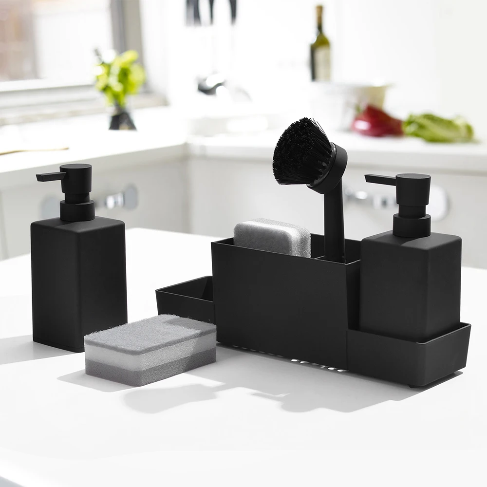 Kitchen Soap Dispenser Sponge Holder Set Sink Caddy Hand Soap Dish Dispenser Brush soap dispenser soap dispenser bottle foaming soap dispenser