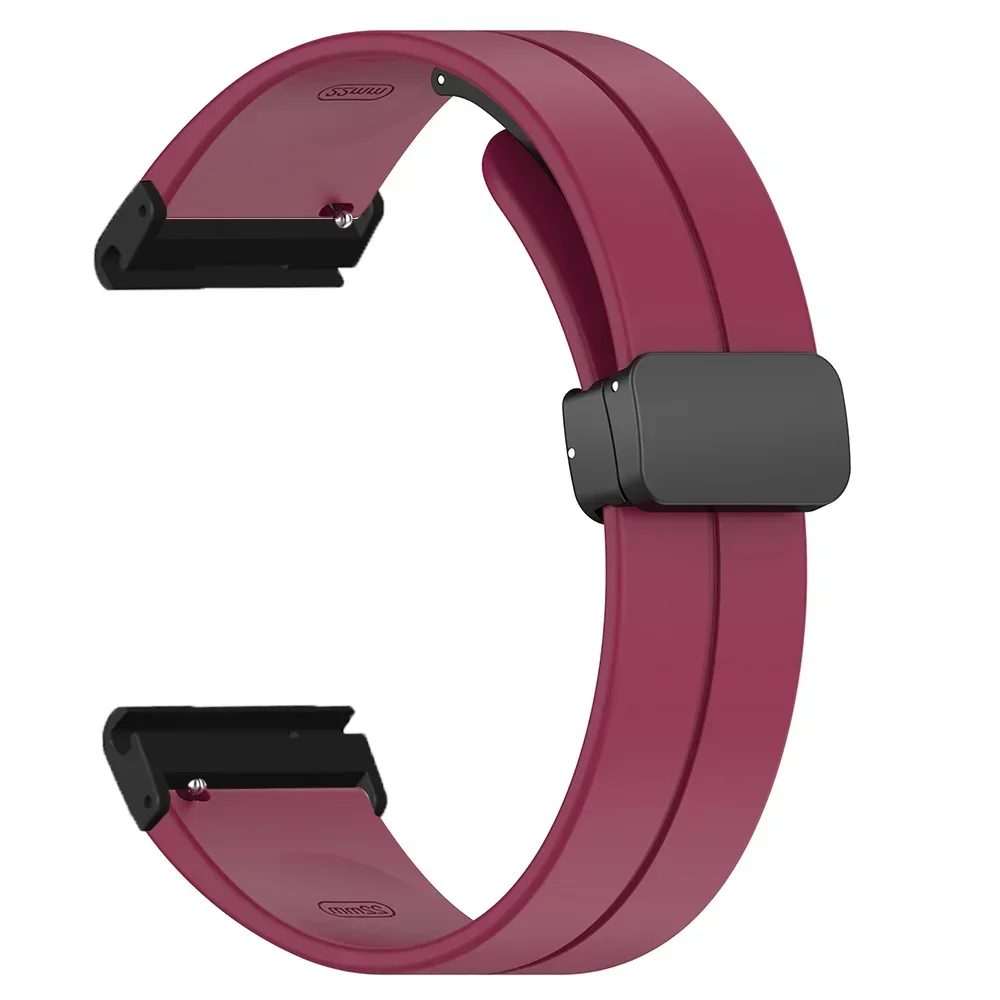 Magnetic Quick Release Silicone Bracelet with Folding Buckle