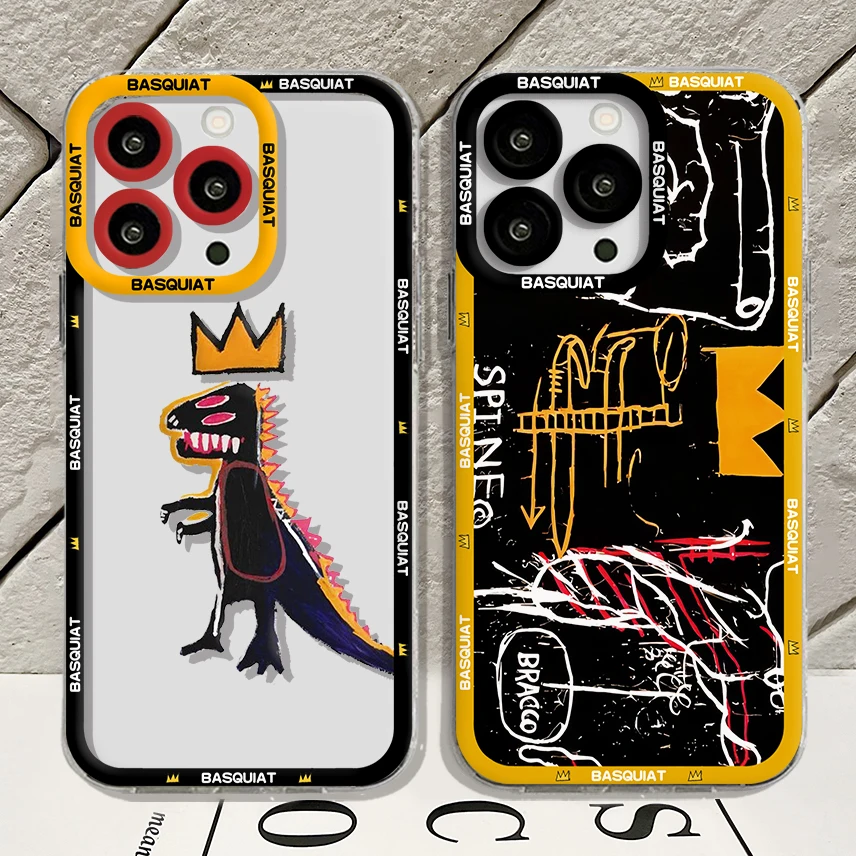 

B-Basquiats Art Phone Case For Xiaomi Redmi Note 12C 11 10 Pro Plus 10C 9A 9C 9T K30 K40 K50 K60 4G 5G Transparent Capa