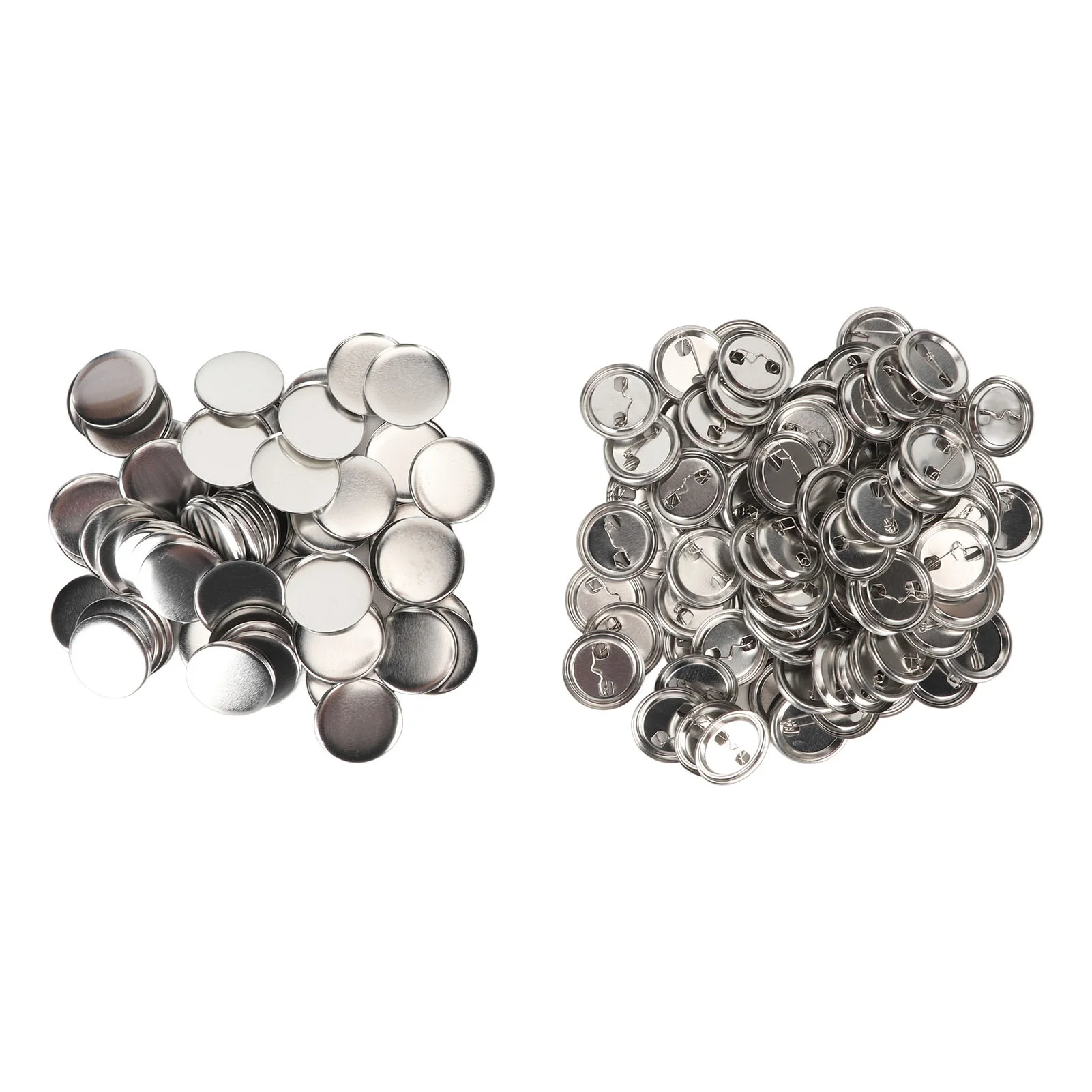 100 세트 핀 백 버튼 부품 튼튼한 금속 플라스틱 녹 방지 스무딩 버튼 배지 DIY 37MM/44MM 용품 만들기