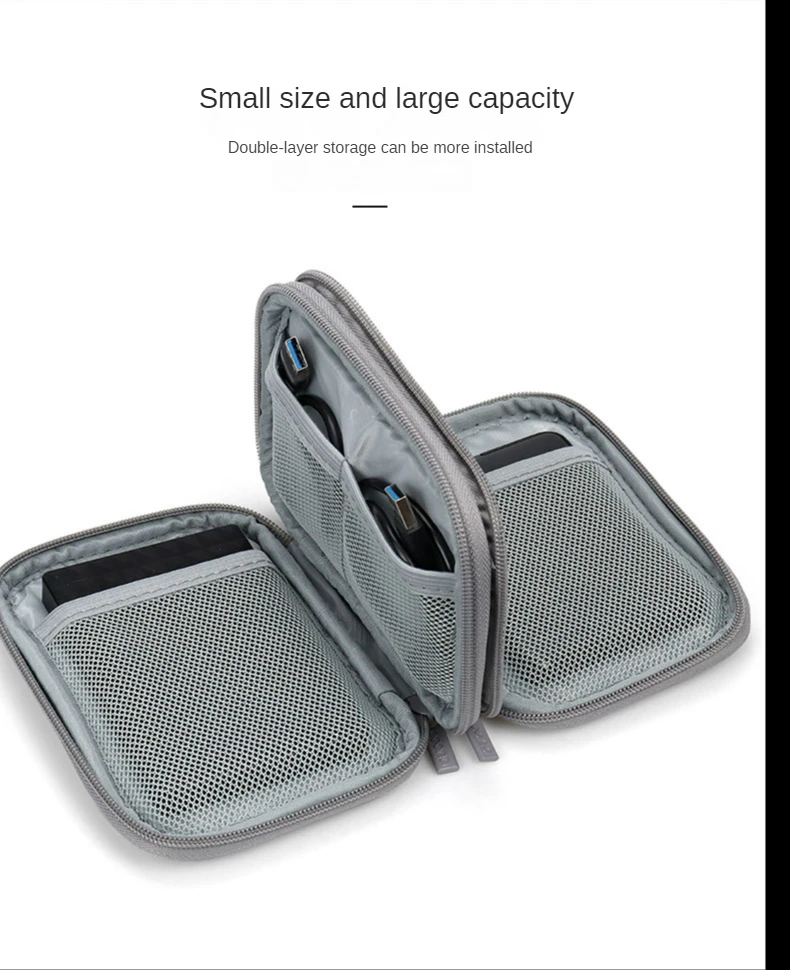 Borsa Organizer Per Cavi - Doppio Strato Impermeabile Con 4 Fascette | Porta Accessori Viaggio - Foto 10