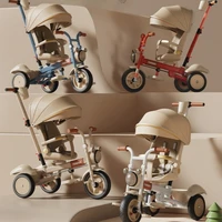 ‌ Tricycle pliable pour enfants avec fonction assisable, poussette légère pour bébé, vélo pour tout-petits réglable à 3 vitesses, vélo à poussée Compact ‌ 5