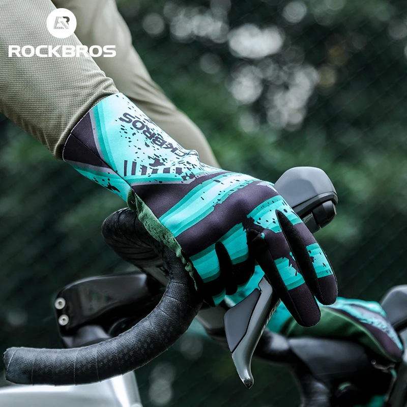 Bicycle Gloves Men Women MTB Road Full Finger Bike Gloves Anti-slip Thermal Warm Fleece Cycling ROCKBROS Autumen Winter