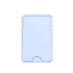 Universal Adhesive Card Holder Wallet for Smartphones - Secure TPU Phone Pouch and Back Sticker (Light Blue)