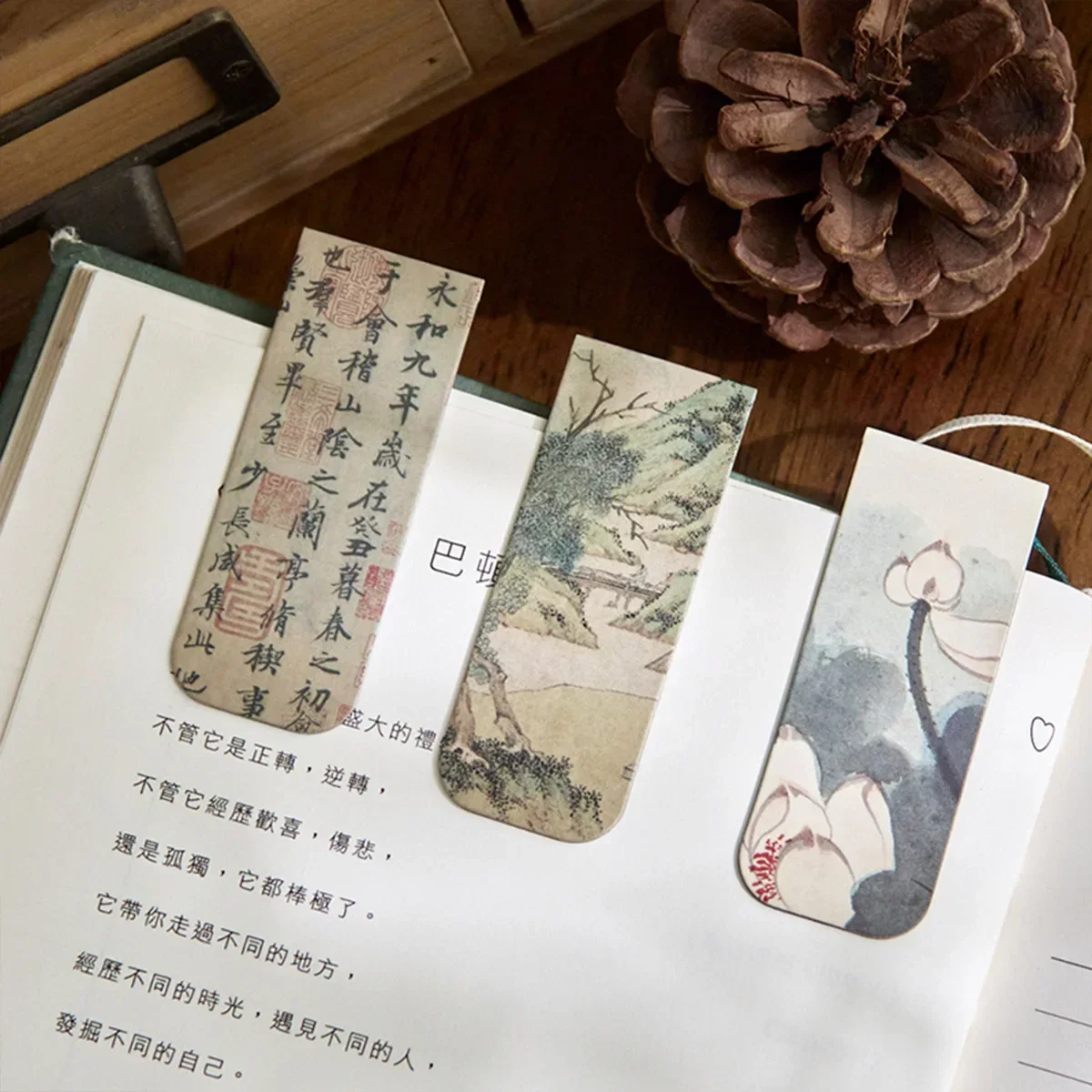 4 pcs/pack Chinese Ancient customs magnetic bookmark set creative ancient art bookend Office stationery Supplies