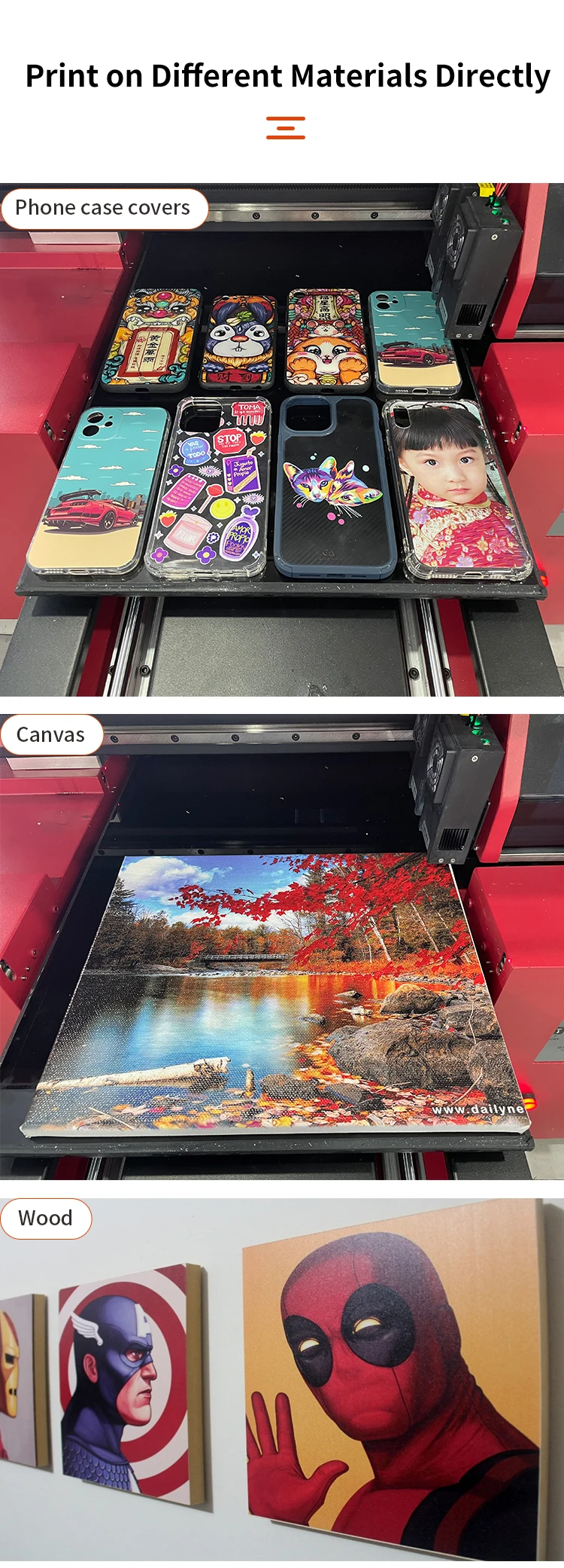 Description Picture 5 of itemDOMSEM 3360 Inkjet Automatic LED 3D UV Printer with Varnish For Phone Case paper Wood flat cylinder Printing Machines Printer