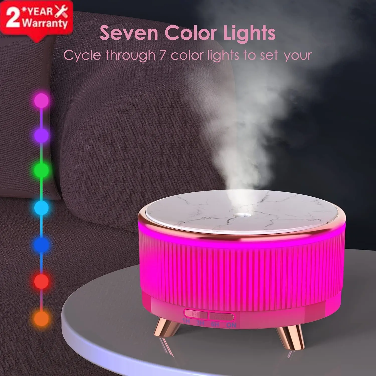 500ml Ultrasonic Air Humidifier Aromatherapy Diffusers Electric Essential Oil Aroma Diffuser