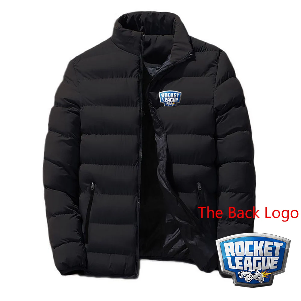 Rocket League 2023 Men New Winter Stand Collar Giacche Di Cotone Parka Winter Warm Outwear Slim Casual Man Zipper Down Jacket Tops
