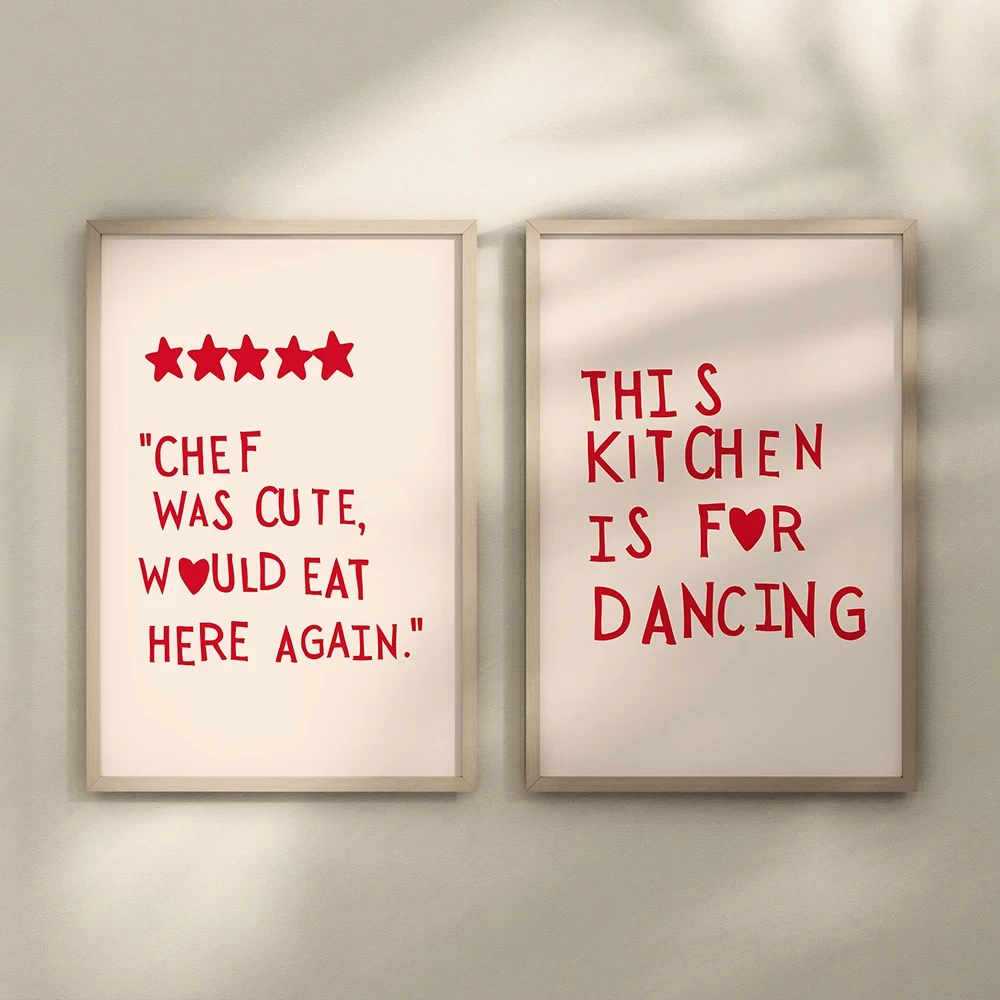 Cute Cooking Wall Art Canvas Painting Quotes 2