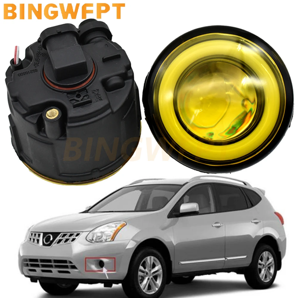 2 Pz/Lotto Fendinebbia Anteriore Per Auto Fendinebbia A Led Halo Ring Angel Eye Drl Luci Di Marcia Diurna 12V Per Nissan Rogue 2011 2012 2013