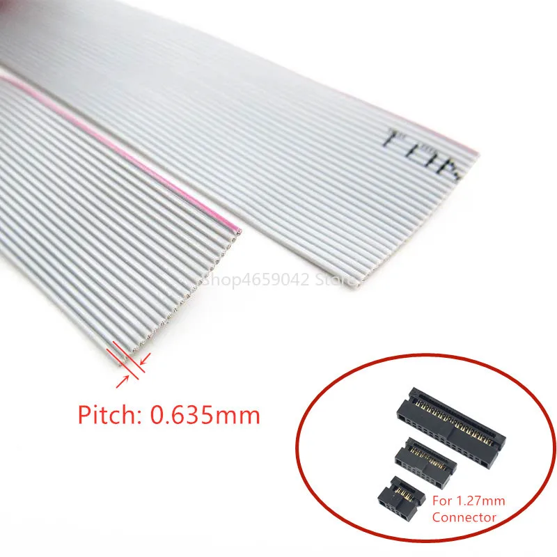 Cáp IDC 40 Pin Flat Ribbon Cable Grey 40 Way 0.635mm Pitch Dài 15M