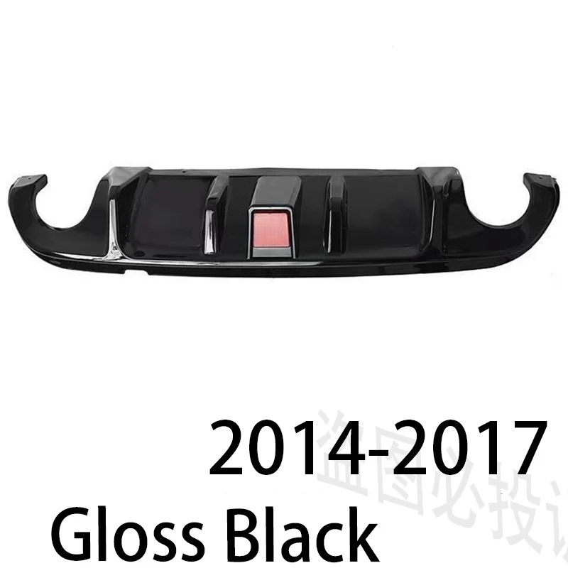 인피니티 Q50 2014-2017 용 파일럿 라이트가있는 자동차 후면 범퍼 디퓨저 스포일러 리어 립 보호 커버