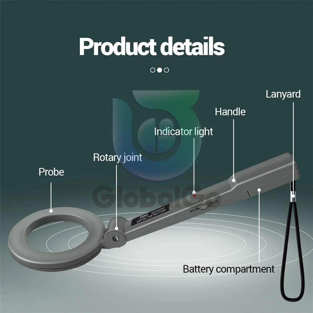 Metal Detector DM3004A Handheld Alarm High Sensitivity Metal Scanner Security Checker Search Coil Metal Detect Tool