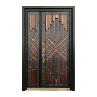 Front Door Residential Exterior Security Single Explosion Fireproof Cast Aluminum Steel Door 1