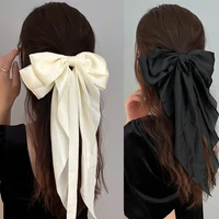 Pince à cheveux en ruban avec nœud papillon pour femmes, barrettes Bowvétérans t pour filles, pince à queue de cheval de printemps, bande de sauna, accessoires pour cheveux, tenue de sauna, cadeau 2