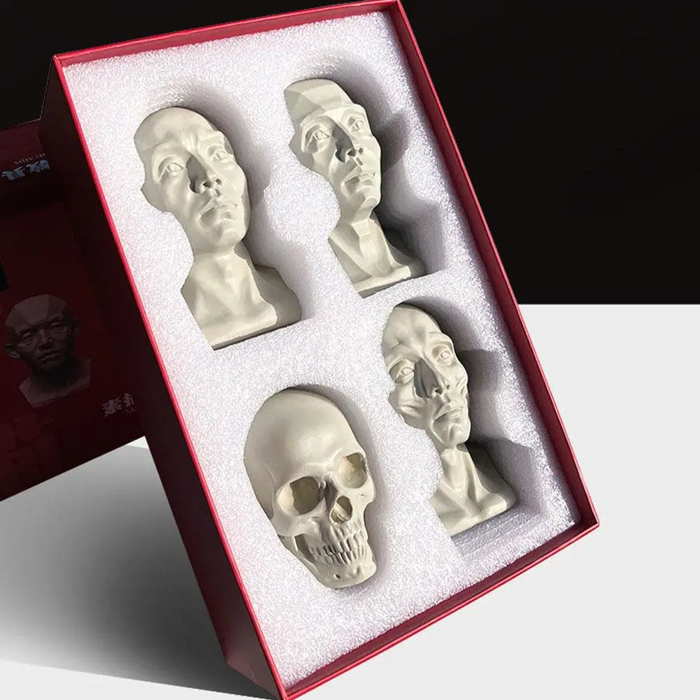 Art Plaster Portrait Teaching Aids Simulation Flat Head Plaster Portrait Practical Mini Version Resin Tool Sketch Learning - 5