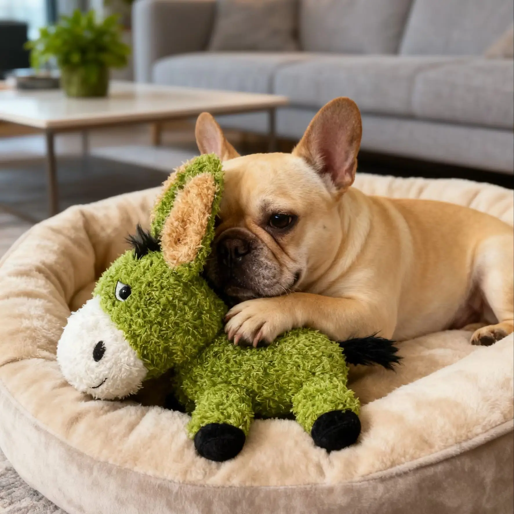 Chew-Resistant Interactive Dog Toy, Companion Plush Donkey Toy for Small, Medium & Large Dogs, Soft & Comfortable Large Plush 5