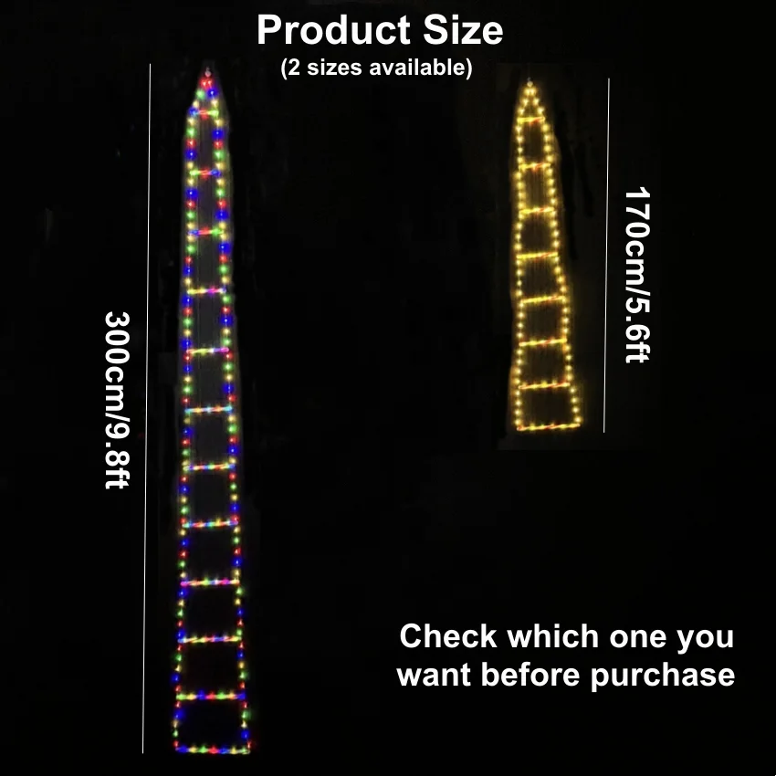 LED Christmas Ladder Lights with Santa Claus Doll String Light with Remote for Indoor Outdoor Home Garden Christmas Decor 6