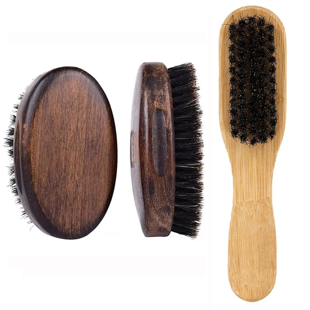 Premium Beard Grooming Kit - Bristle Brush & Bamboo Comb
