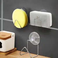 Égouttoir en acier inoxydable, ventouse, chiffon de nettoyage, étagère, égouttoir à vaisselle, porte-éponge, évier, organisateur de cuisine, accessoires, 1 à 3 pièces 2