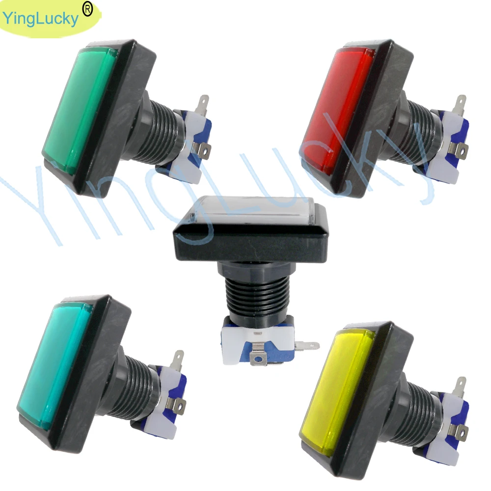 12V LED Arcade Push Buttons | Square Round Triangle Pinball Game Buttons 3