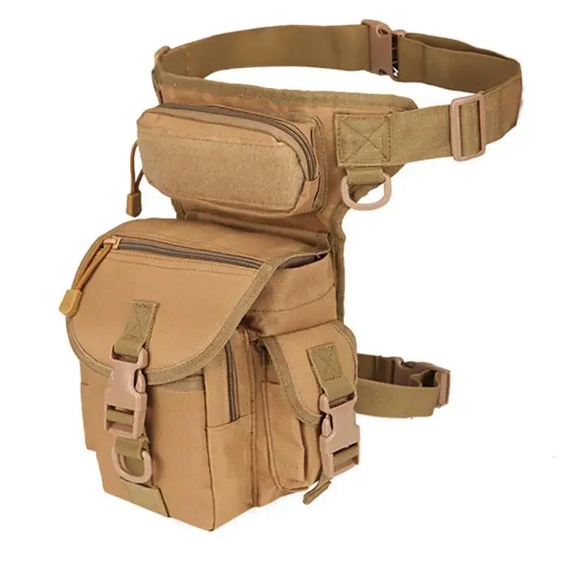 Men's Tactical Drop Leg Bag Multifunctional Waist Pack Adjustable Thigh Belt Hiking  Sports Cycling Waterproof Nylon Camping Bag 3