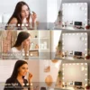 Makeup Hollywood Vanity Mirror with Lights 15 Dimmable LED Bulbs 3 Color Lighting Mirror Adjustable Brightness USB Charging Port 3