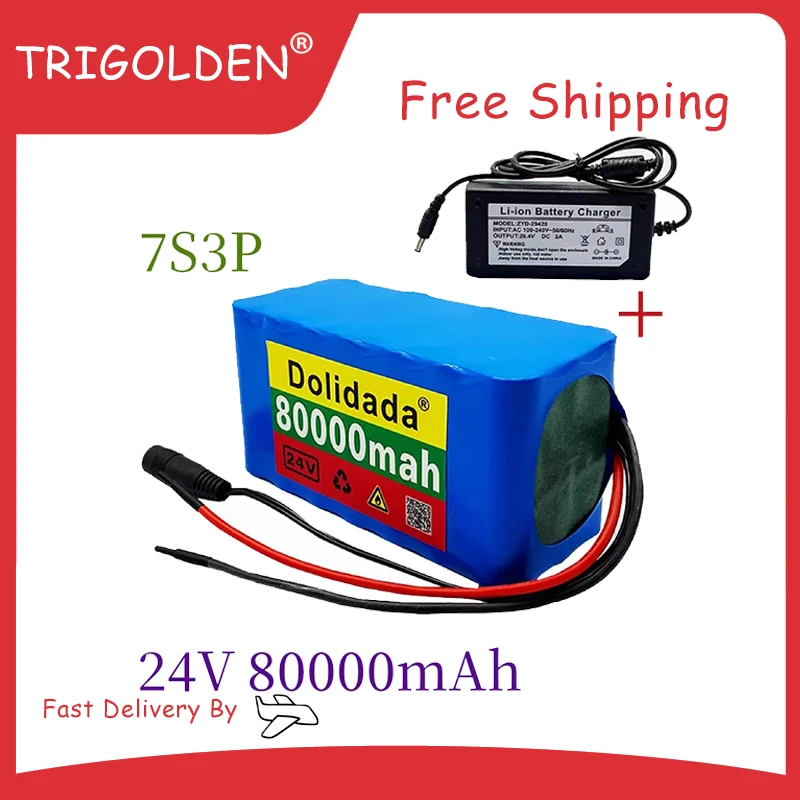 Batterie Lithium 24v 8ah Rechargeable Batterie Lithium 24V 8Ah Pour Vélo Électrique - Rechargeable Avec Protection BMS Batterie Scooter 7s1p