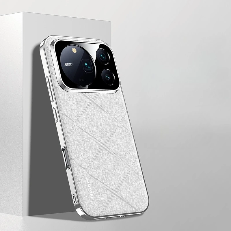 Luxury PU Leather Phone Case with Electroplated Soft Frame Protection