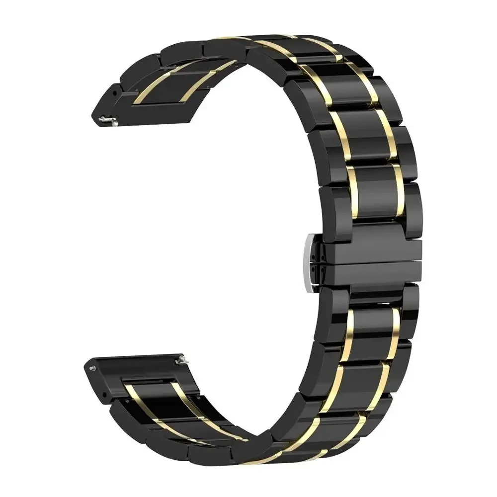 Premium 22mm Ceramic Bracelet - Elegant Metal Link Strap