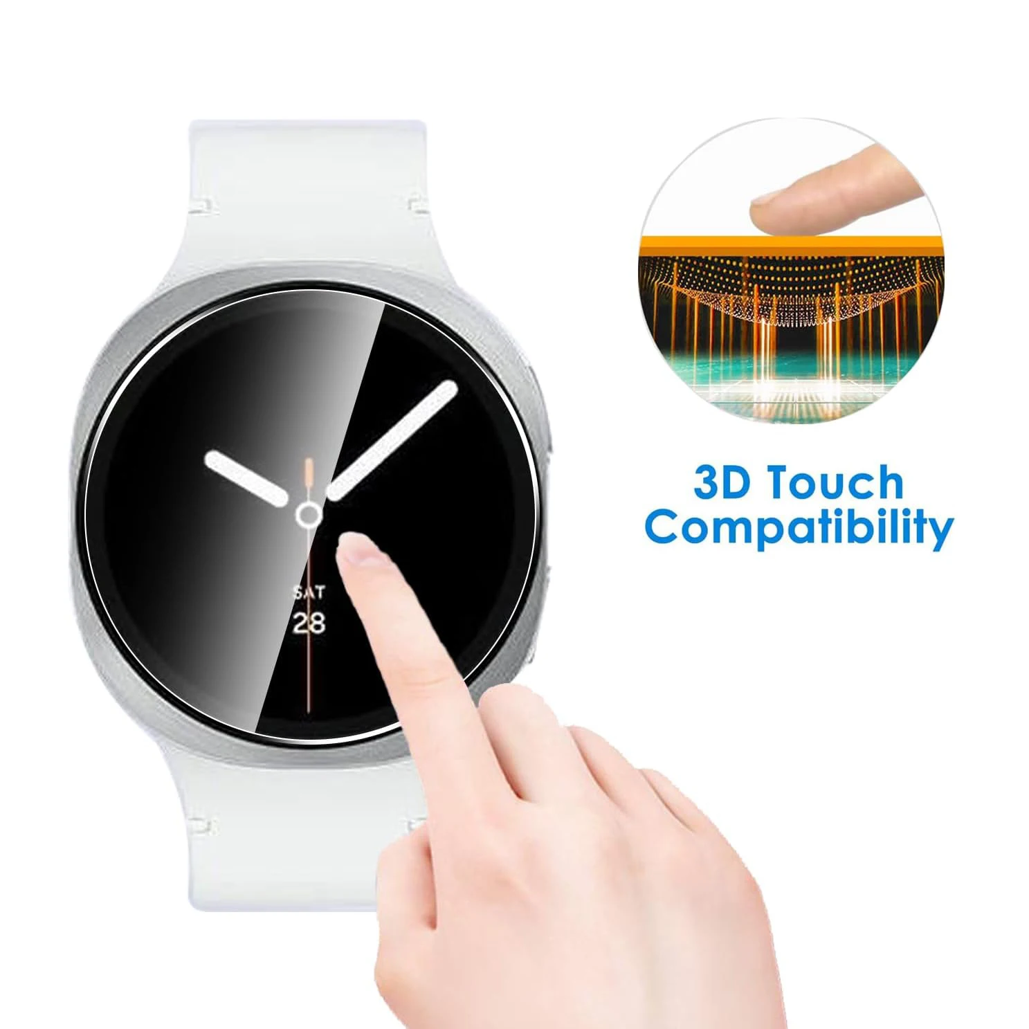 Premium Tempered Glass Screen Protector for Smartwatch Display Protection
