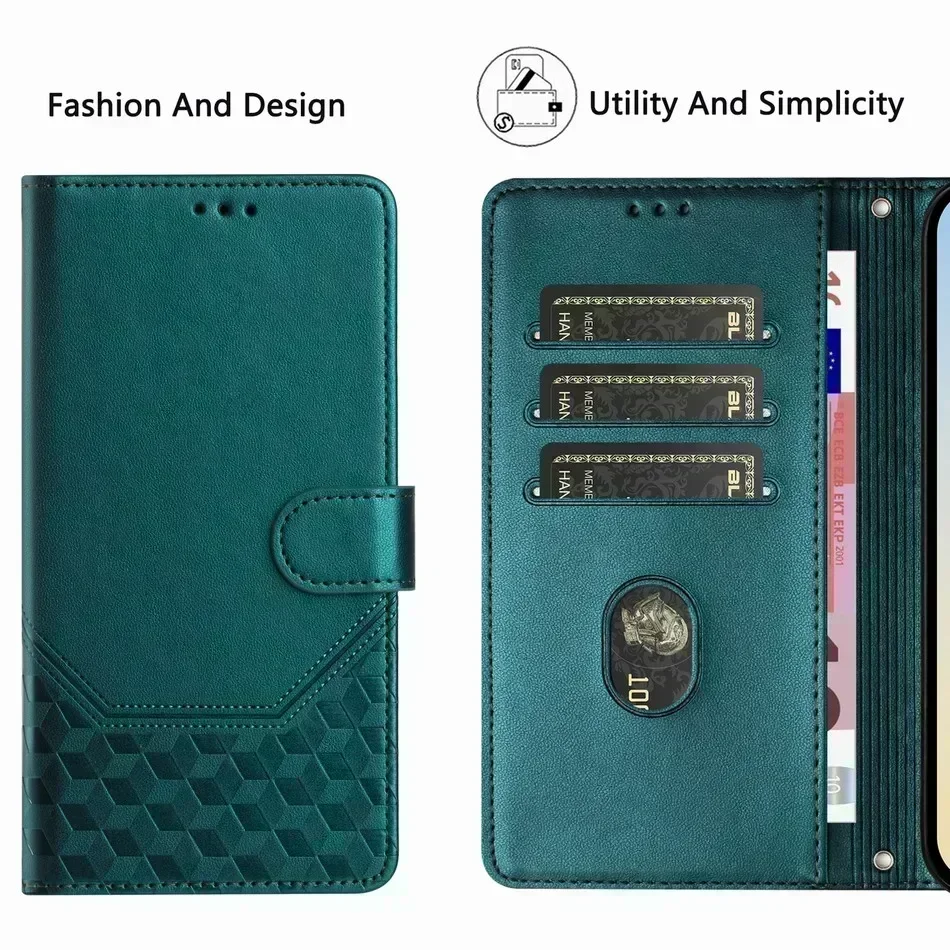 Luxury Honeycomb Wallet Phone Protective Case #EPB