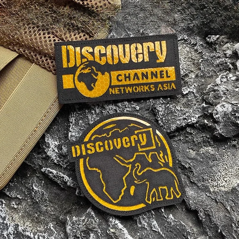 

Animal Discovery Channel Patch Morale Badge Armband Tactical IR Reflection Hook and Loop Embroidery Backpack Appliqued Stickers