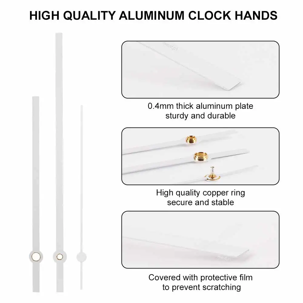 MCDFL White Wall Clock Hand Mechanism Making Kit Tools Watch Movement Accessories Repair Tool Watches Parts To Assemble Models