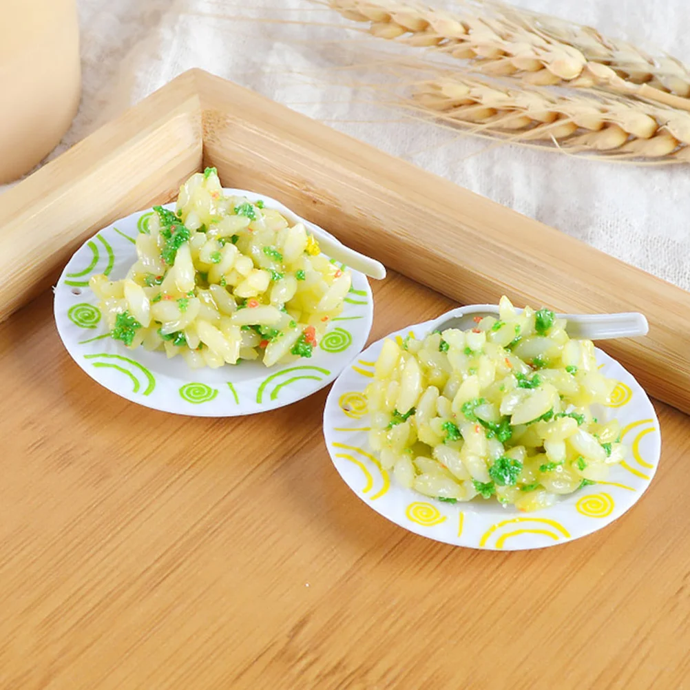 

2 Pcs Mini Food Models Miniature Realistic Toys Things Tiny House Kitchen Accessories Bathroom Decorations Micro Landscape