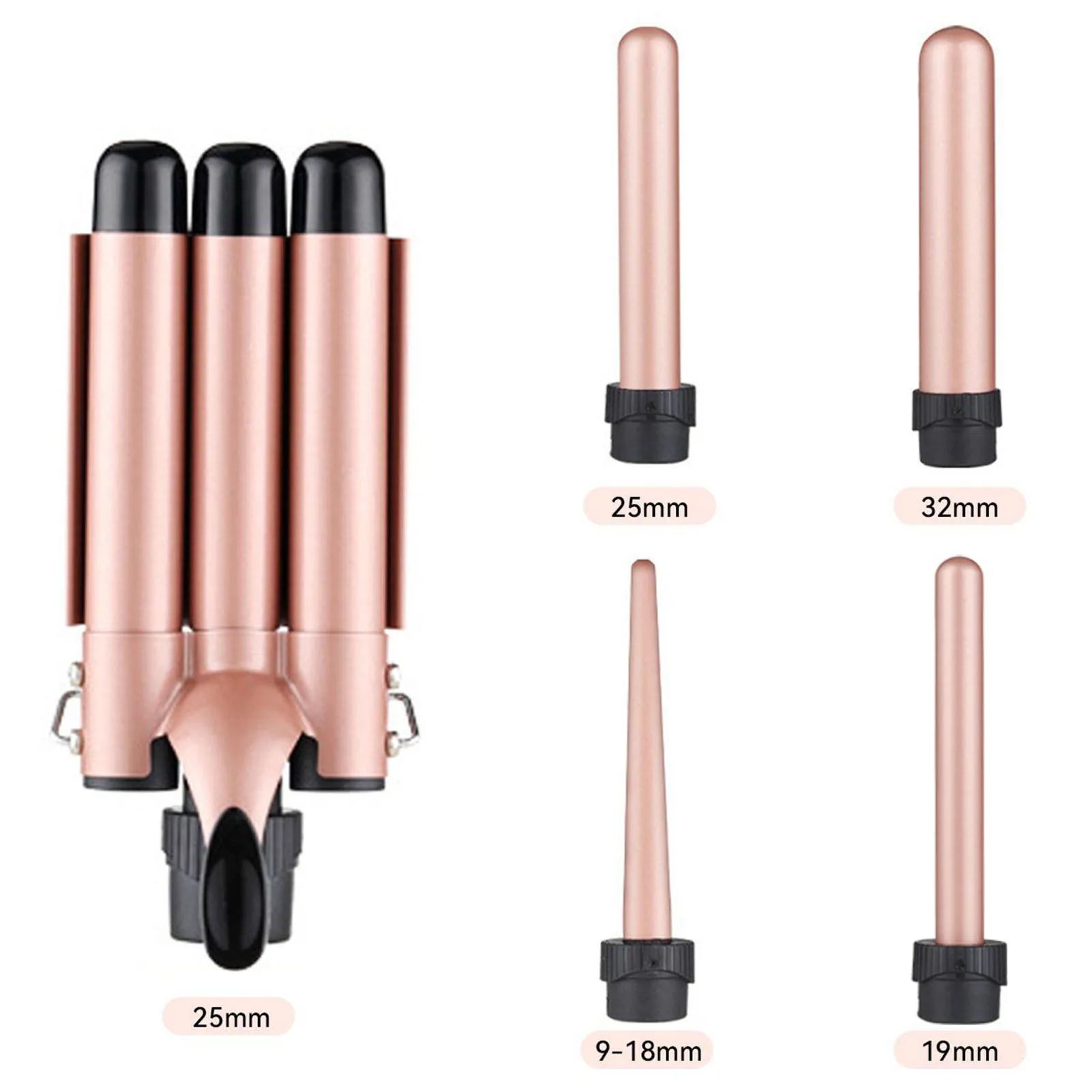 5 in 1 Electric Heating Hair Curler Professional LCD Display Hair Wand Curler for Women and Men Salon