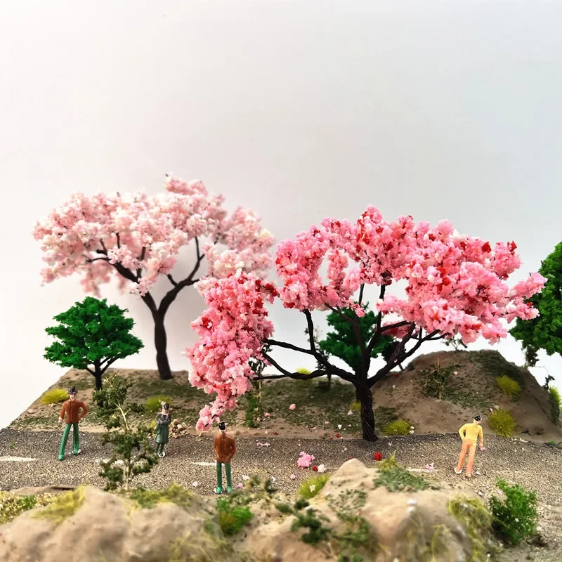 Scene model tree peach tree cherry tree micro-landscape garden rockery landscaping sand table DIY manual model material 2