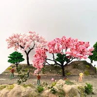 Scene model tree peach tree cherry tree micro-landscape garden rockery landscaping sand table DIY manual model material 2