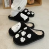 QYCKABY Ghost Design Black Cotton Slippers Non-slip Thick Sole Lightweight stuffed Slippers Unisex Holiday Gift Official-website 5