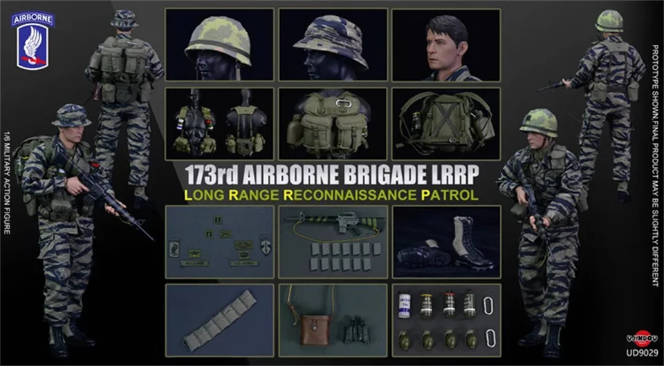 ミリタリー 1/6 LRRP UJINDOU 1/6 US Army LRRP in Vietnam Action Figure [UD-9029