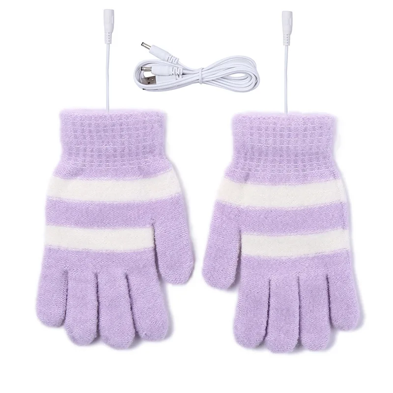 Winter Heated Warming Gloves Cycling Warm Knitted Gloves USB Electric Heating Skiing Women Men Special