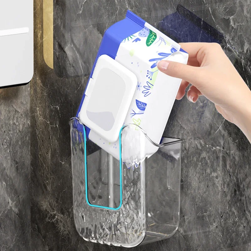 Wet Wipes Box Wall Mounted Tissue Box Non Punching Face Wash Towel Storage Suction Paper Large Opening And Large Capacity tissue box tissue dispenser wet tissue storage box tissue storage box