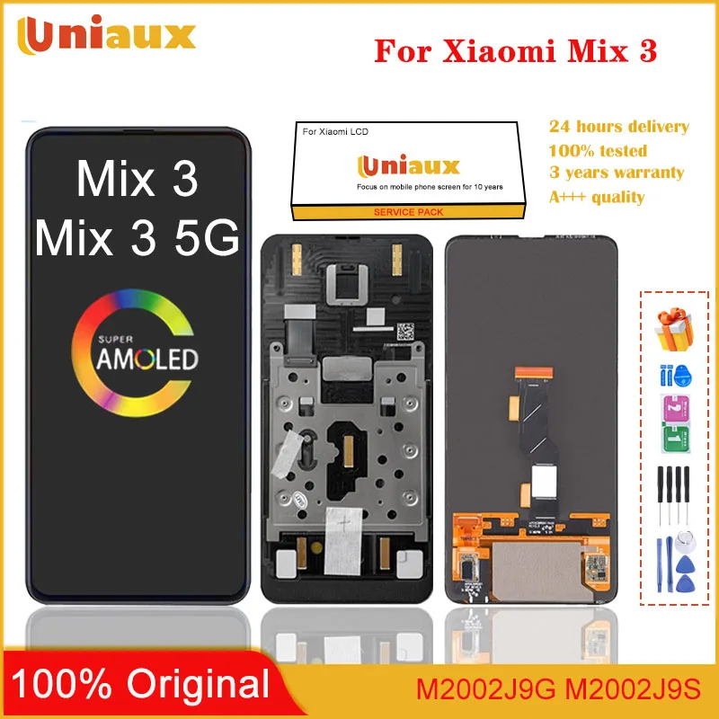 

6.39" Original AMOLED For Xiaomi Mi Mix 3 Mix3 LCD M1810E5A Display Touch Screen Digitizer Assembly For Mi Mix3 LCD Display