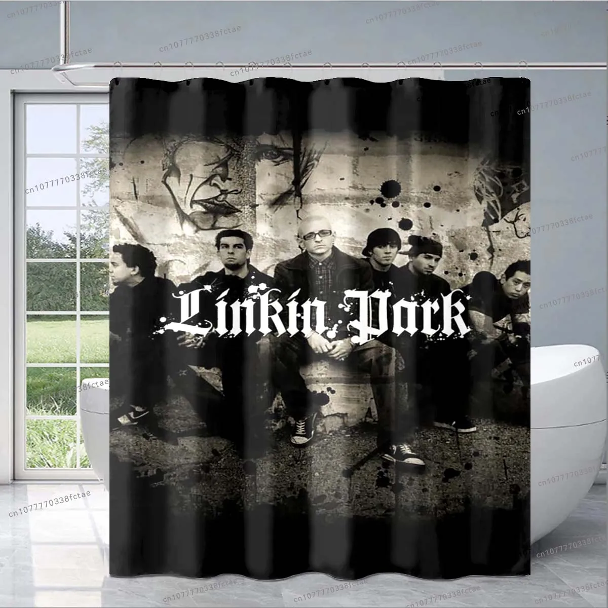 

Занавеска для душа L-Linkin Park Rock Band HD, 3d-занавеска для душа в стиле ретро, модная декоративная душевая занавеска для ванной, подарок на день рождения