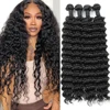 Deep Wave Bundles 3 PCS Natural Color 100% Remy Human Hair Bundles 10-40 Inch 100 Gram Per Bundle Sew In Quick Weave Bundles 1