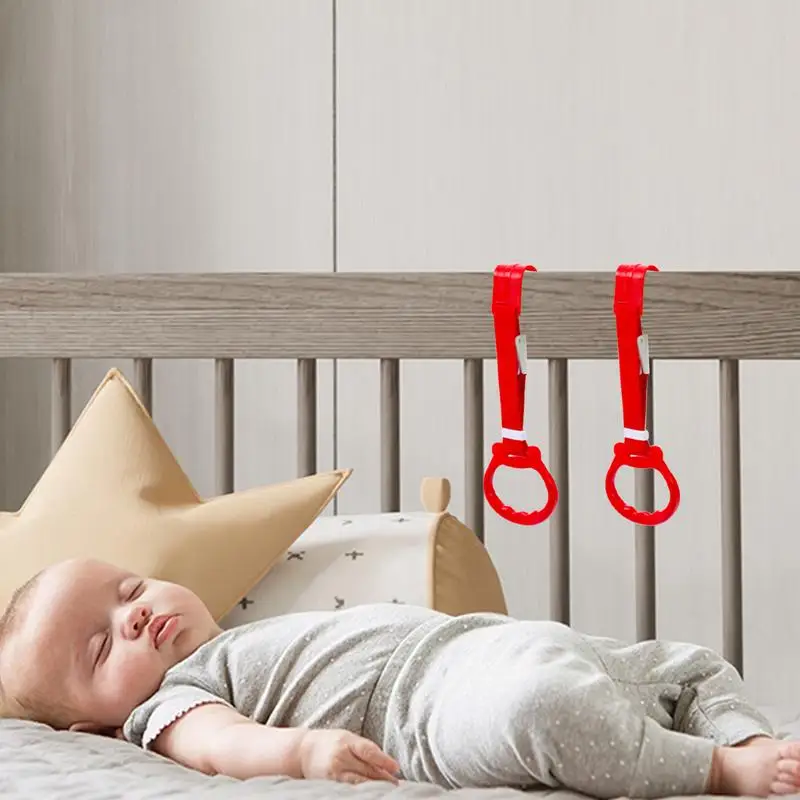Playpen Pull Up Rings Baby Walking Helper Crib Pull Up Handles Ergonomic Practice Tool Colorful Enhances Grasping And Pulling