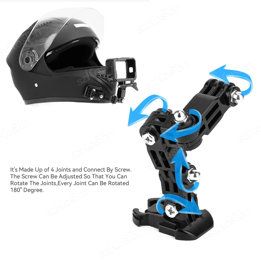 Motorcycle Helmet Kit GoPro Hero 13 12 11 10 9 Action Camera Helmet Chin Mount Go Pro Insta360 DJI Action 5 Accessories